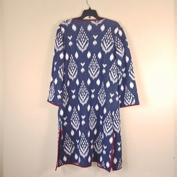 Antthony Original sweater duster knit cardigan open front jacquard Aztec size XS - Picture 6 of 7
